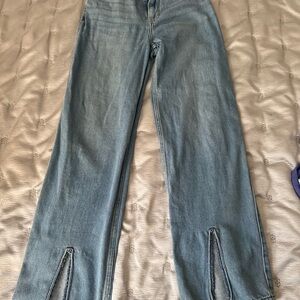 Hollister Light Blue Ultra High Rise Dad Jean Vintage Stretch waist 24 length 31